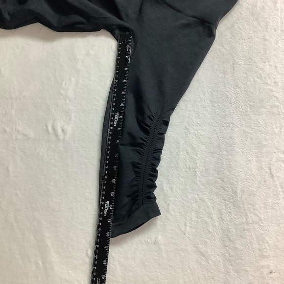 Lululemon In The Flow Crop Leggings Heathered Black Size 4 - Picture 8 of 10